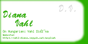 diana vahl business card